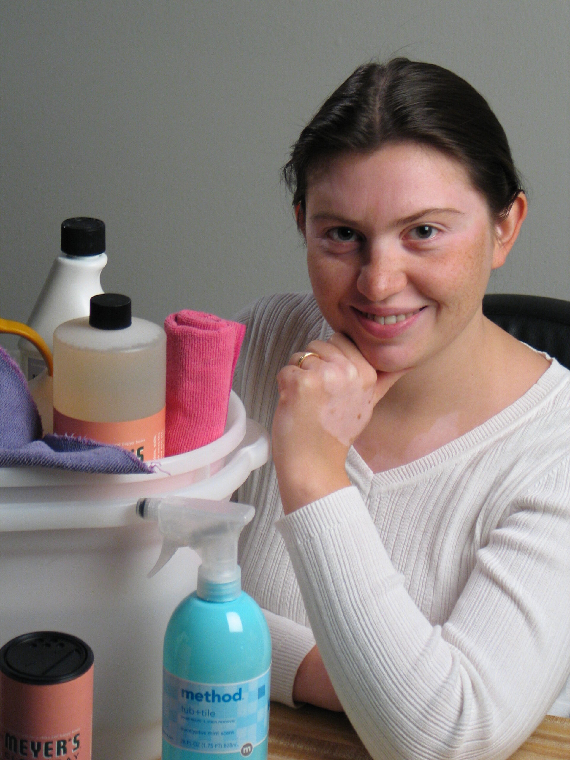 nm0_2008 Image of Olga with cleaning supplies from her days at "Nature Maids"